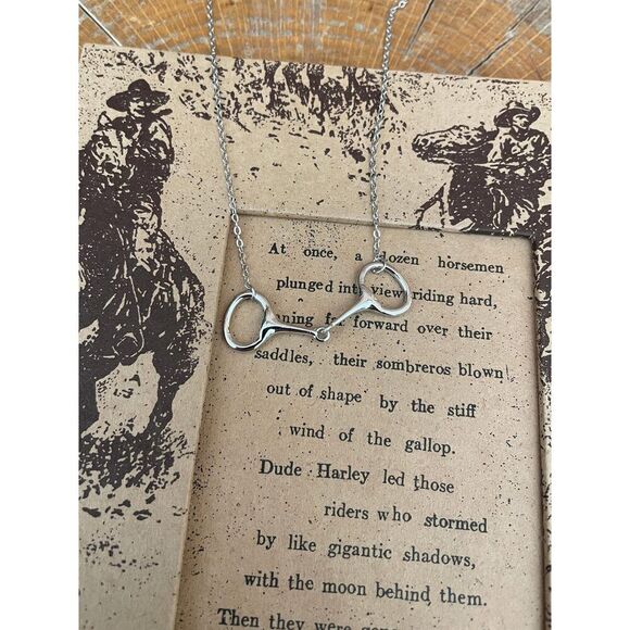 Genuine Sterling Silver Snaffle Bit Necklace - Picture 4 of 4
